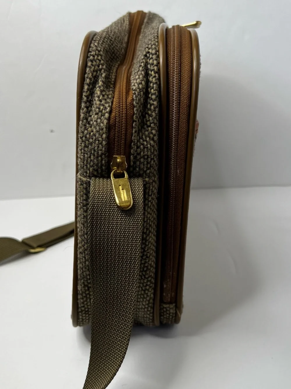 Vintage Hartmann Tweed Briefcase Carry On Luggage Travel Shoulder Bag Classic